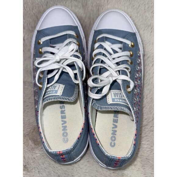 CONVERSE Women’s Chuck Taylor AS Lift Embroidered Florals Shoe A12051C Size 8 - Picture 8 of 9